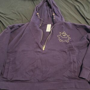 NWOT Purple Disney Wish Quarter Zip Hoodie